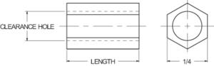 1/4" Hex Spacer